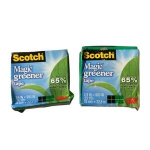 Scotch Magic Greener Tape 3/4 IN X 900 IN (25 YD) 19mm X 22,8 2 Pack